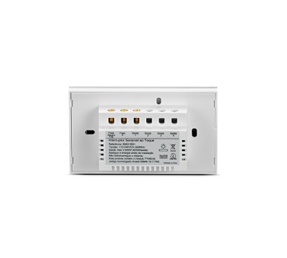 INTERRUPTOR SMARTECK 4X2 1 MODULO TOUCH BRANCO - SMART STECK