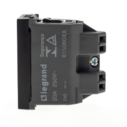 MODULO TOMADA 2 POLOS + TERRA 20A 250V PRETO - PIAL PLUS+