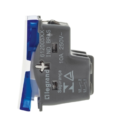 MODULO INTERRUPTOR BIPOLAR SIMPLES 10A 250V - PIAL PLUS+