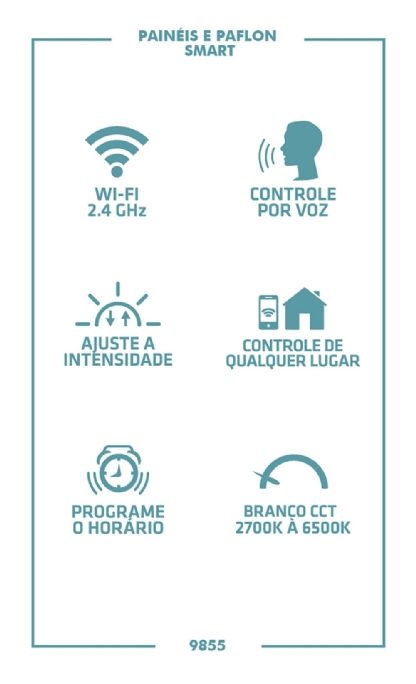 PAINEL LED EMBUTIR QUADRADO SMART 24W BIVOLT 3000K/6000K 1800LM - GAYA