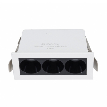 SPOT MINI FOCCO 6W BIVOLT 2700K 480LM 24G BRANCO/PRETO 88X35 - GAYA