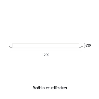 LAMPADA LED TUBULAR 18W BIVOLT 6500K T8 1,20MT 1850LM - BLUMENAU
