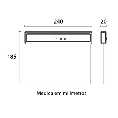 PLACA DE SAIDA LED 1 FACE VERMELHO 1W BIVOLT - BLUMENAU