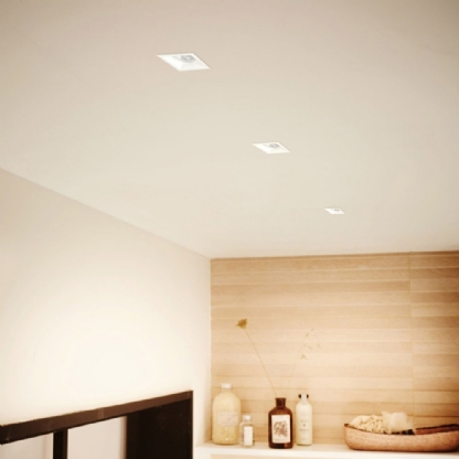 SPOT LED EMBUTIR RECUADO 6W BIVOLT 6500K QUADRADO BRANCO 410LM - BLUMENAU