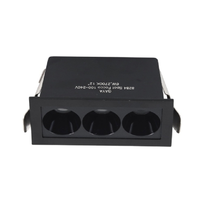 SPOT MINI FOCCO 6W BIVOLT 2700K 480LM 24G PRETO 8,8X3,5MM - GAYA