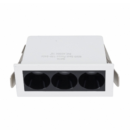 SPOT MINI FOCCO 6W BIVOLT 4000K 480LM 24G BRANCO E PRETO 88X35MM - GAYA