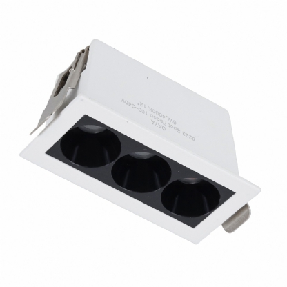 SPOT MINI FOCCO 6W BIVOLT 4000K 480LM 24G BRANCO E PRETO 88X35MM - GAYA