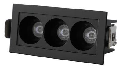 SPOT MINI FOCCO 6W BIVOLT 4000K 480LM 24G PRETO 8,8X3,5MM - GAYA