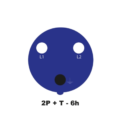 TOMADA DE ACOPLAMENTO INDUSTRIAL 16A 200/250V 6H AZUL - TRAMONTINA