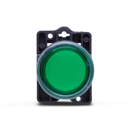 BOTAO IMPULSO LUMINOSO 22MM VERDE - STECK