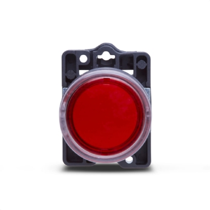 BOTAO IMPULSO LUMINOSO 22MM VERMELHO - STECK