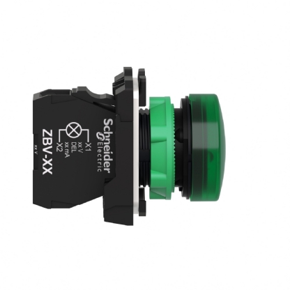 SINALEIRO PLASTICO LED 24VCA/CC 22MM VERDE - SCHNEIDER