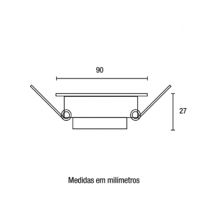 Spot Led Embutir Quadrado 6w Bivolt Luz Amarela 3000k Mr16 410lm Preto - Blumenau