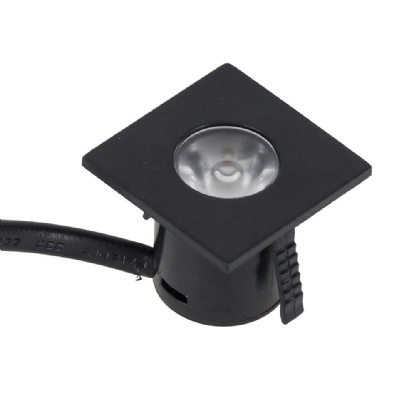 MINI SPOT LED PARA MOVEL 1W LUZ AMARELA 3000K 60LM PRETO - GAYA