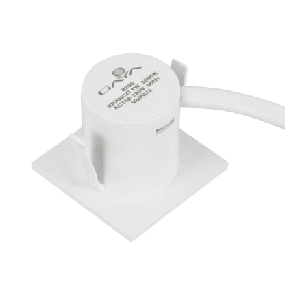 MINI SPOT LED PARA MOVEL 1W LUZ AMARELA 3000K 60LM BRANCO - GAYA