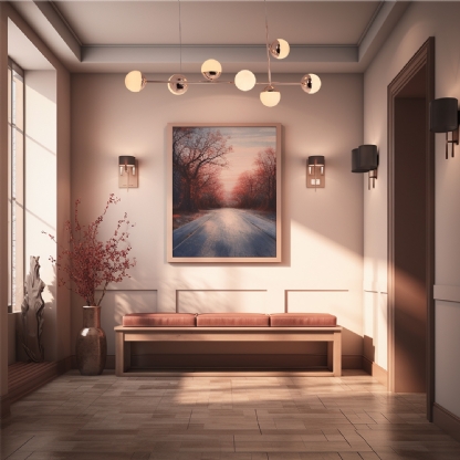 PENDENTE KEPNER PARA 7 LAMPADAS G9 ALUMINIO GOLD - HEVVY