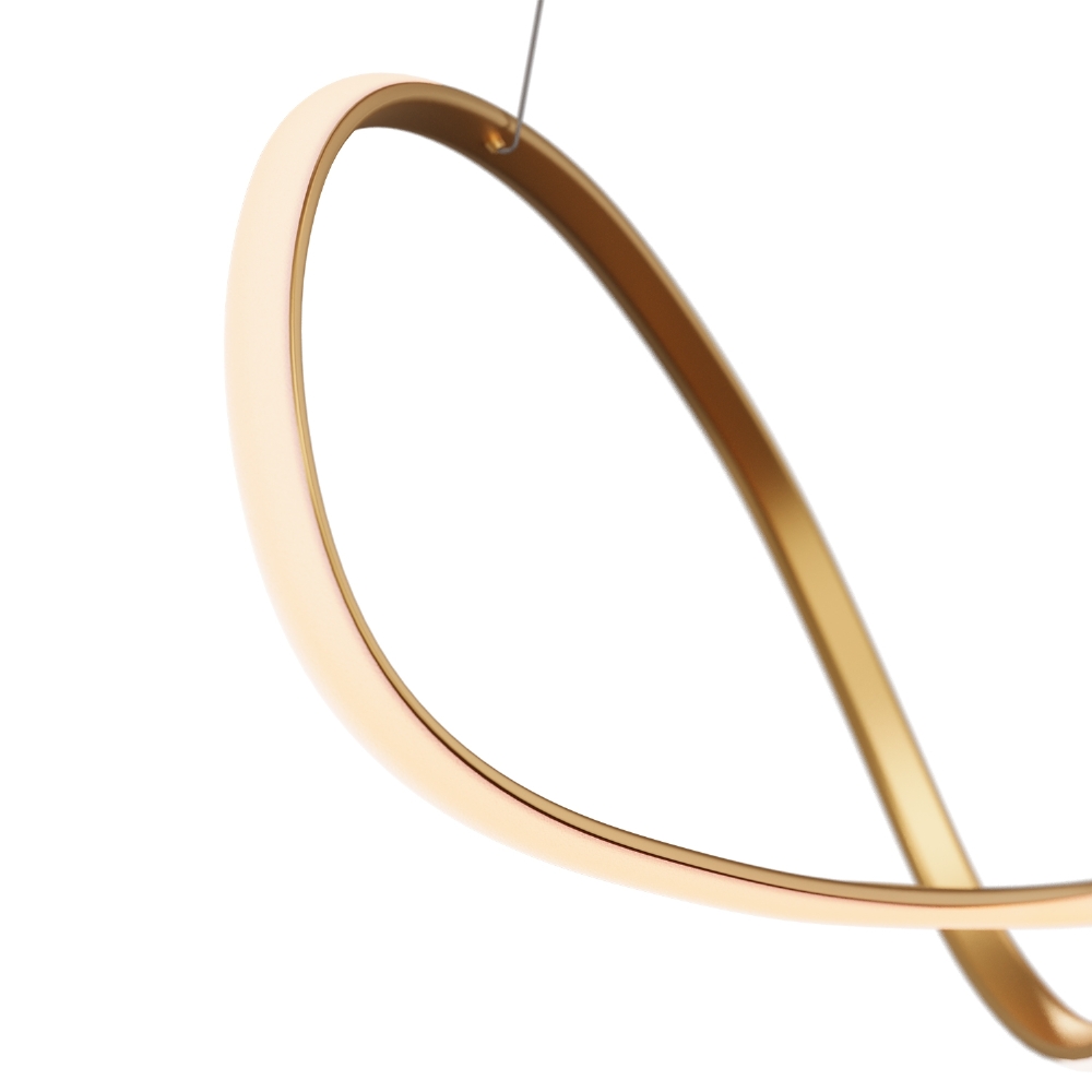 PENDENTE LED HORIZON CAIRO 40W LUZ AMARELA 3000K 3200LM DOURADO - HEVVY