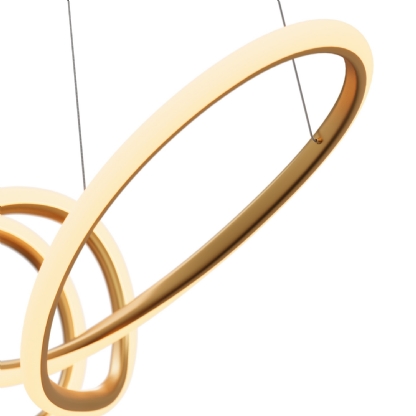 PENDENTE LED HORIZON MANILA 60W LUZ AMARELA 3000K 4800LM GOLD - HEVVY