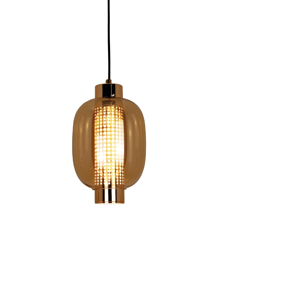 PENDENTE LED LAMP 17W 3000K BIVOLT AMBAR 1700LM CABO 2 METROS - HEVVY