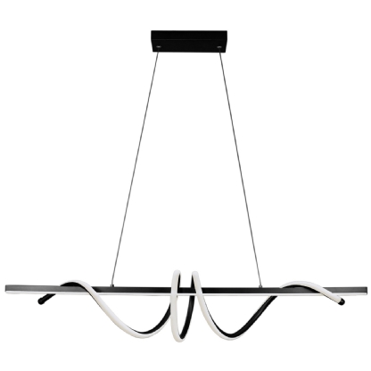 PENDENTE LED WINDER 30W LUZ AMARELA 3000K ALUMINIO PRETO - HEVVY