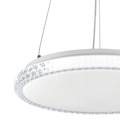 PENDENTE LED FIANN 24W 3 CORES LUZ AMARELA, NEUTRA E BRANCA 39CM REDONDO - HEVVY