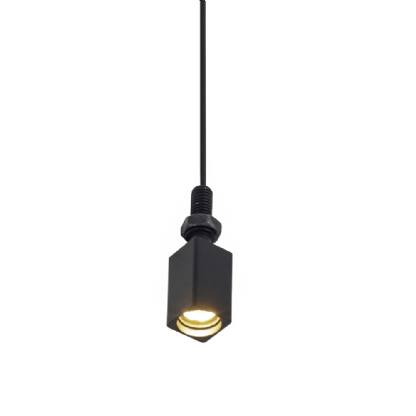SPOT LED MINI LEYA 1W BIVOLT LUZ AMARELA 2700K 90LM QUADRADO PRETO COM 2 PECAS - GAYA