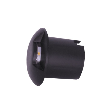 SPOT LED EMBUTIR SOLO 1W BIVOLT LUZ AMARELA 3000K PRETO 75G 2 FACHOS - GAYA