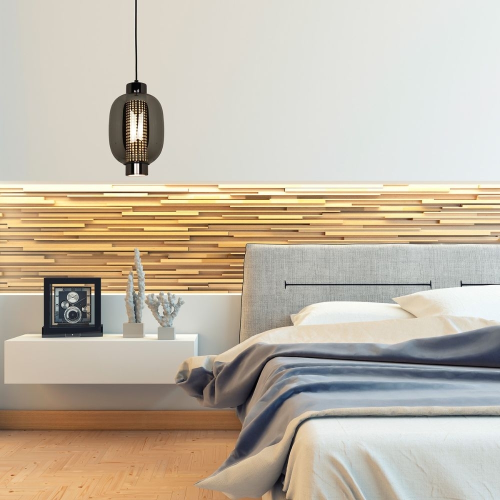 PENDENTE LED LAMP 17W LUZ AMARELA 3000K BIVOLT PRETO 1700LM CABO 2 METROS - HEVVY