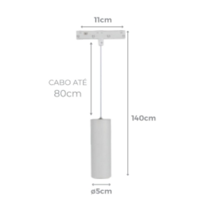 PENDENTE LED MAG 6W 48V LUZ NEUTRA 4000K 420LM BRANCO - GAYA