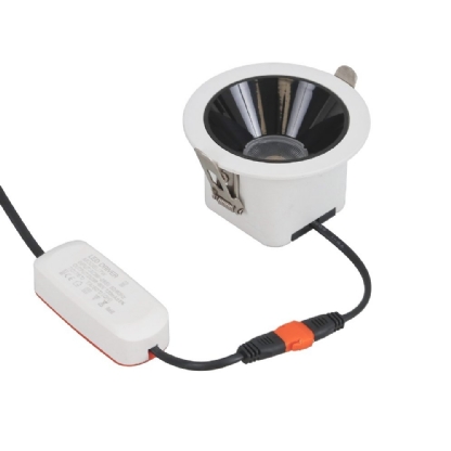 SPOT LED MIRA REDONDO 18W BIVOLT LUZ NEUTRA 4000K 1800LM 24G BRANCO E PRETO - GAYA