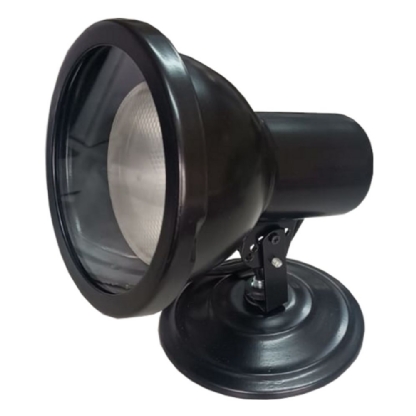 Spot Aluminio Medio Fechado para 1 Lampada PAR30 E27 Preto - FM Lustres