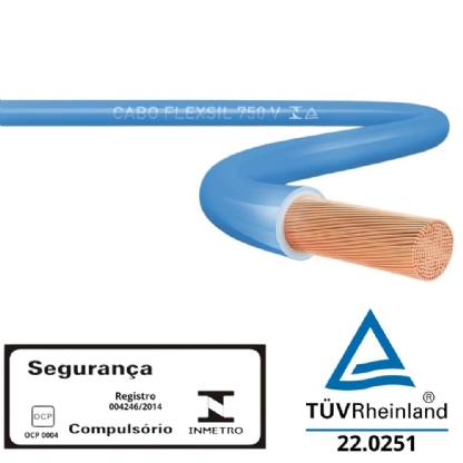 CABO FLEXIVEL 1,5MM AZUL 750V ROLO COM 15 METROS - SIL