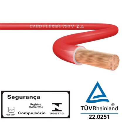 Cabo Flexivel 0,75mm 750v Rolo 200 Metros Vermelho - Sil
