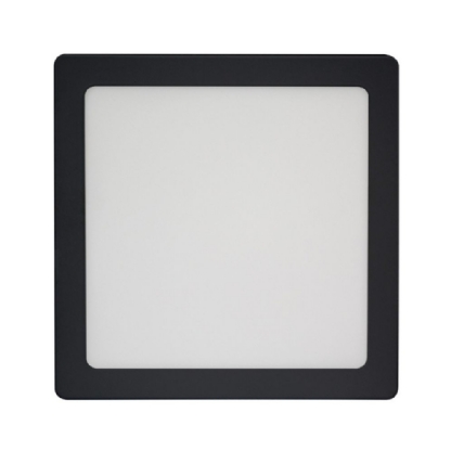 PAINEL LED SOBREPOR QUADRADO 12W BIVOLT LUZ BRANCA 6500K PRETO 16,3CM - BLUMENAU