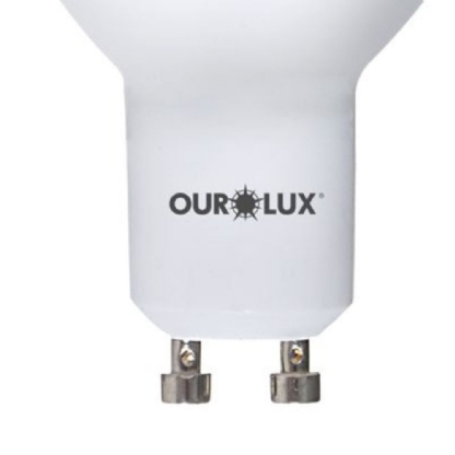 LAMPADA LED DICROICA GU10 4W BIVOLT LUZ BRANCA 6500K 38G 360LM - OUROLUX