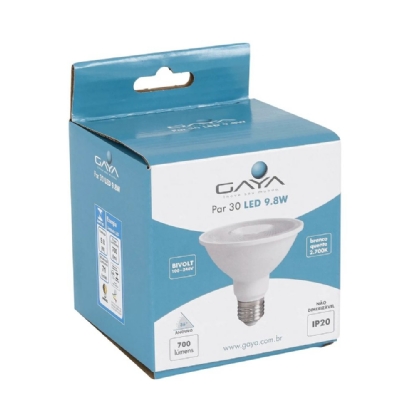 LAMPADA LED PAR30 E27 9,8W BIVOLT LUZ AMARELA 2700K 700LM - GAYA