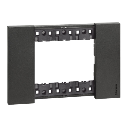 PLACA 4X2 PARA 3 POSTOS PRETO LIVING NOW - BTicino Legrand