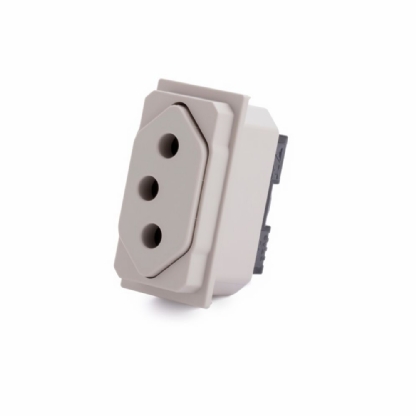 MODULO TOMADA 2 POLOS + TERRA 20A SAND LIVING NOW - BTicino Legrand