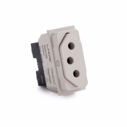 MODULO TOMADA 2 POLOS + TERRA 20A SAND LIVING NOW - BTicino Legrand