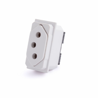 MODULO TOMADA 2 POLOS + TERRA 20A BRANCO LIVING NOW - BTicino Legrand