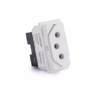 MODULO TOMADA 2 POLOS + TERRA 20A BRANCO LIVING NOW - BTicino Legrand