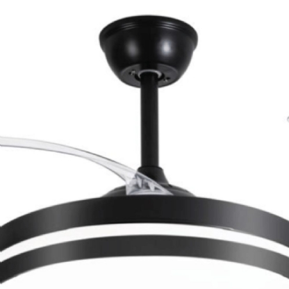 VENTILADOR ISIS 30W BIVOLT 3000K/4000K/6000K PRETO PA RETRATIL COM CONTROLE - SPOT LINE