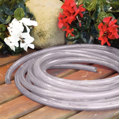 MANGUEIRA FLEX TRANSPARENTE PVC 10 METROS COM ENGATE E ESGUICHO - TRAMONTINA