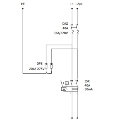 QUADRO PROTETOR CARREGADOR VEICULAR 7,5KW 220V SEM TOMADA - JNG