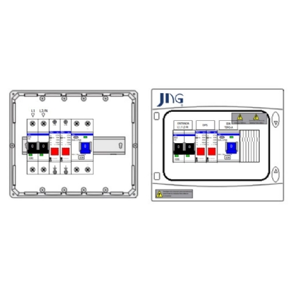 QUADRO PROTETOR CARREGADOR VEICULAR 7,5KW 220V SEM TOMADA - JNG