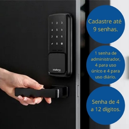 FECHADURA DIGITAL PRETO FV101 - INTELBRAS