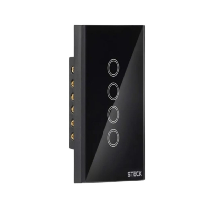 INTERRUPTOR SMART 4 TOUCH 4X2 PRETO - STECK