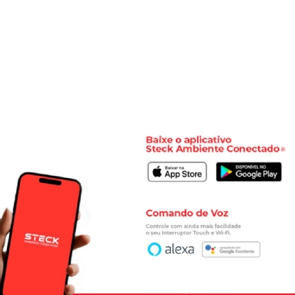 INTERRUPTOR SMART 4 TOUCH 4X2 PRETO - STECK