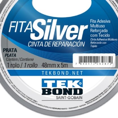 FITA SILVER TAPE CINZA 48MM 5 METROS - TEKBOND