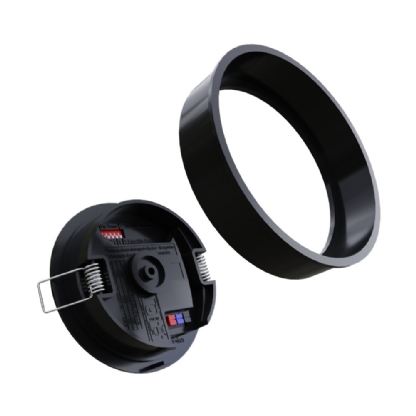 SENSOR PRESENCA 360G SOBREPOR/EMBUTIR TETO FOTOCELULA MICROCONTROLADOR PRETO - QUALITRONIX